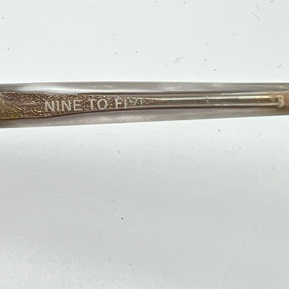 Vintage Nine To Five Gray Translucent Oval Sunglasses Frames - Picture 5 of 6